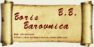Boris Barovnica vizit kartica